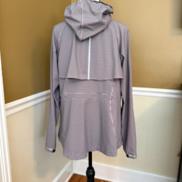 Lululemon Athletica Go the Distance JacketMini Pop Stripe Mink Berry Black - Picture 6 of 14